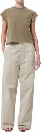 A Gold E Yuna Wide Leg Pant In Pumice