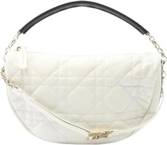 Dior Pre-owned Shoulder Bags, female, White, Size: ONE SIZE Pre-owned Leather Shoulder Bag