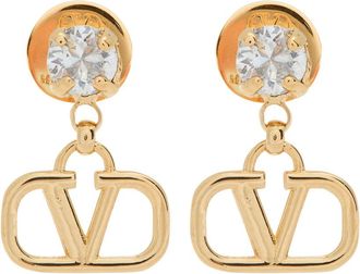 Valentino Garavani Vlogo Drop Earrings - Gold - One Size