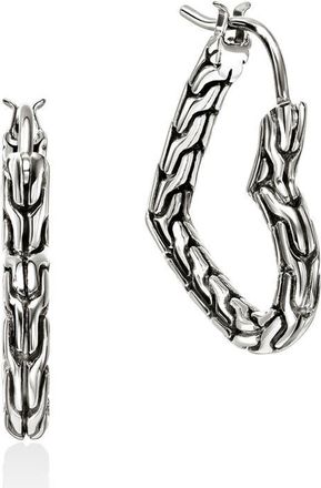 John Hardy Essentials Heart Hoop Earrings in Silver at Nordstrom