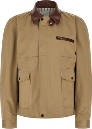 sacai Cotton Chino Blouson - Heren - Bomber jackets - Beige - M - Katoen - Jassen