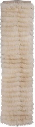 Agnona Nertsbont Sjaal Inzetstuk - Dames - Wintersjaals - Beige - ONE Size - Wol - Accessoires