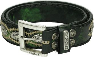 Sendra Accessoires, unisex, Groen, 95 CM, Leer, Model 7606 Riem