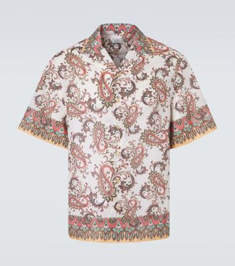Etro Paisley cotton bowling shirt