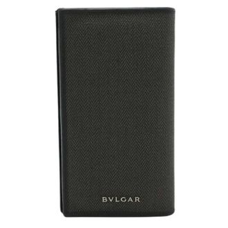 Bulgari Pre-owned Wallets, female, Gray, Size: ONE SIZE Pre-owned Weekend Bifold Long Wallet PVC/Leather