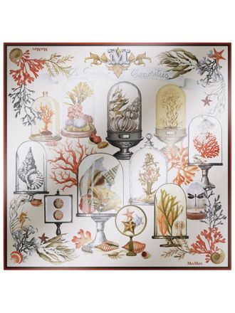 Max Mara Graphic Print Silk Twill Scarf