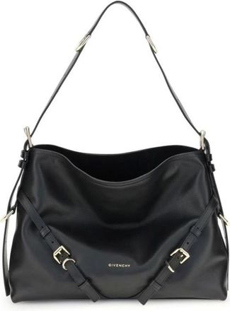 Givenchy Tassen, Dames, Zwart, ONE Size, Leer, Leren Hobo Tas