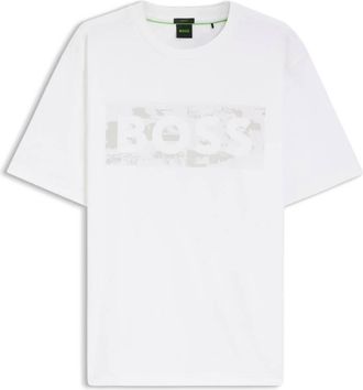 HUGO BOSS Stretch Cotton Logo-Artwork T-Shirt, Size X-Large