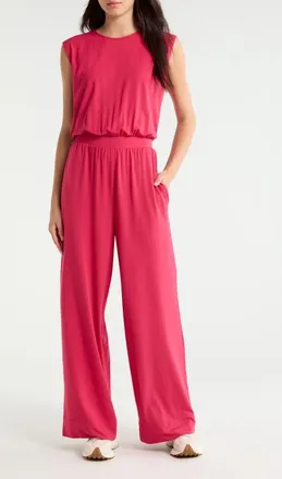 Sweaty Betty Grown-On Sleeve Jumpsuit in Crimson Red at Nordstrom, Size X-Small