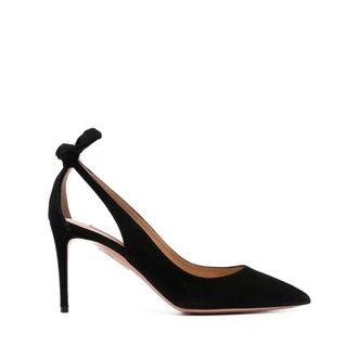 Aquazzura Bow Suede Pumps