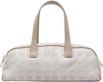 Chanel Pre-owned Nylon chanel-bags - Dames - Vintage Handtas - Beige - ONE Size - Nylon - Vintage
