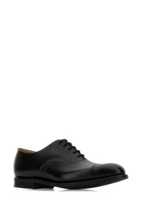 Churchs Mens Black Leather Consul R 2.0 Lace-Up Shoes Scarpe Stringate