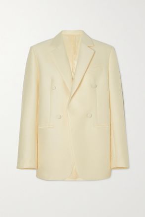 Toteme Blazer Doppiopetto In Rasatello - Avorio