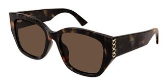 Gucci GG2043SA Asian Fit 003 Womens Sunglasses Tortoiseshell Size 55 - Free RX Lenses - Free RX Lenses