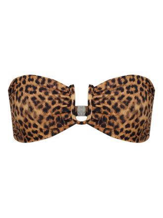 Melissa Odabash Prague animal-print bikini top - Marrone