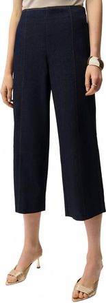 Joseph Ribkoff Culotte Jeans With Exposed Side Zipper In Denim