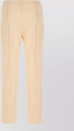 Alberta Ferretti cropped pleated trousers belt loops straight leg