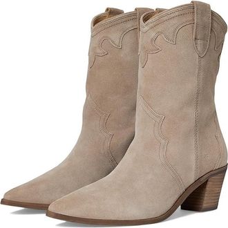 Frye Sara Western Short Womens Boots Taupe : 8.5 B - Medium, Leather