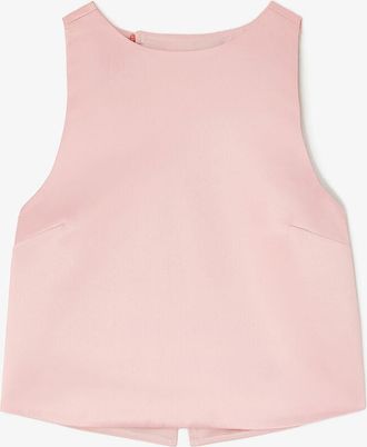 Ganni Top in Pink Satin - Size 10/12 Potpourri