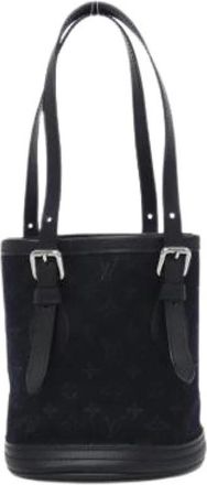Louis Vuitton Pre-owned Bucket Bags, female, Black, Size: ONE SIZE Pre-owned Monogram Satin Handbag