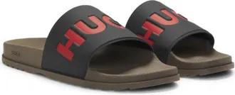 HUGO BOSS Slides with logo strap