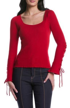 Shelli Segal Tie Sleeve Sweater in Salsa at Nordstrom Rack, Size X-Large