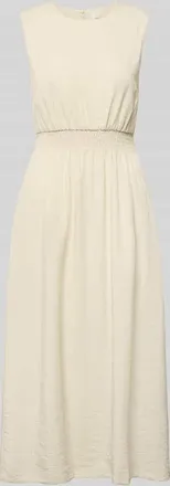 Moss Copenhagen Midikleid aus Viskose-Mix Modell Daria in Beige, Gr&ouml;&szlig;e XL