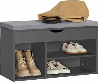 SoBuy Hallway Shoe Cabinet Shoe Bench with Lift Up Bench Top,FSR45-DG - Sobuy
