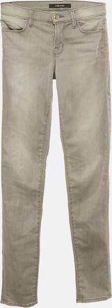 J Brand Grey Washed Denim Super Skinny Fit Jeans S Waist