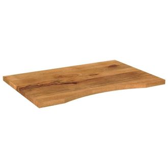 Berkfield Home Desk Top with Curve 100x60x2.5 cm Solid Wood Rough Mango in Brown