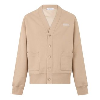 Givenchy Cotton Cardigan with gros grain - male - Givenchy - Cardigans - Beige - XL - Knitwear