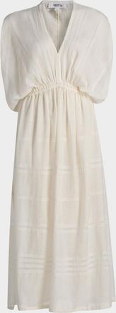 Lemlem Leila Striped Cotton Midi-Dress