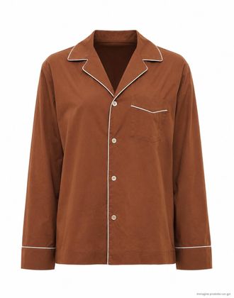 Forte_Forte Chocolate My Shirt Cotton Poplin Shirt