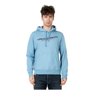 Diesel Heren, Sweatshirts & Hoodies, Blauw, Maat: M