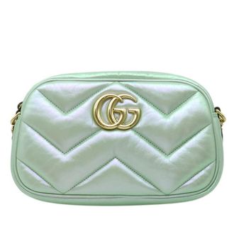 Gucci Pre-owned Gucci Small GG Marmont Matelasse Iridescent Nappa Crossbody Unisex ZZ5GJO7OLT38H81K