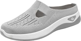 Generic Slip On Trainers Women Wide Fit Ladies Woven Breathable Walking Running Shoes Comfortable Arch Support Soft Sole Athletic Tennis Sneakers Non Slip Low