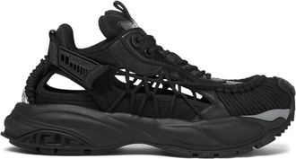 Versace Zwarte Sneakers voor Mannen - Heren - Sneakers - Zwart - 42 EU - Leer - Schoenen