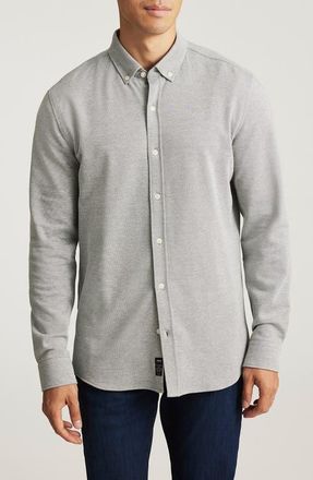 Mavi Textured Cotton Blend Button-Down Shirt in Urban Chic at Nordstrom, Size Xx-Large
