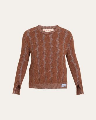 Marni Cable Knit Crewneck Sweater