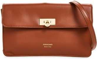 Ferragamo Harley Leather Shoulder Bag in New Cognac at Nordstrom