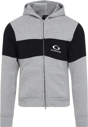 Balenciaga Grijze Sweatshirt Stijlvol Comfortabele Hoodie - Heren - Vesten met rits - Grijs - L - Hoodies & sweatvesten