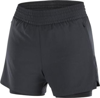 Salomon SHKout Core 2in1 4 Laufshorts f&uuml;r Damen | grau