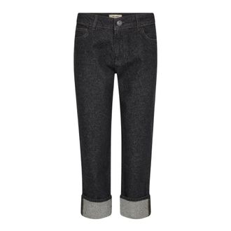 Mos Mosh Cropped Jeans - Dames - Cropped Jeans - Zwart - W26 - Jeans