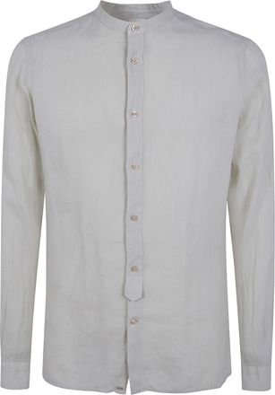 Tintoria Mattei Linen Shirt With A Mandarin Collar