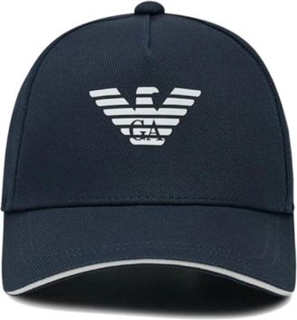 Emporio Armani Blauwe Hoeden & Beanies van Armani - Heren - Petten - Blauw - ONE Size - Accessoires