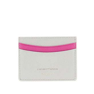 Emporio Armani Grained leather cardholder Woman One Size