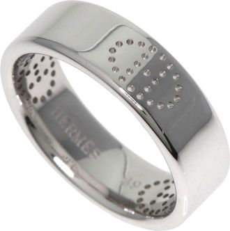 Hermès White Gold White Gold (18K) Band Ring (Pre-Owned)
