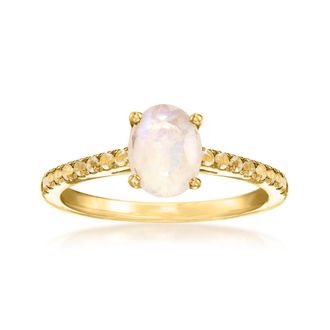 Ross-Simons Moonstone Birthstone Ring in 18kt Gold Over Sterling