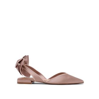 Steve Madden Womens Synthia Flat Nude Ballet Flats - Taupe Fabric - Size UK 4