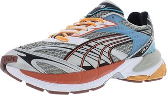 Puma Mens Velophasis Phased Lace Up Sneakers Shoes Casual - Grey, Silver/Orange/Blue, 12